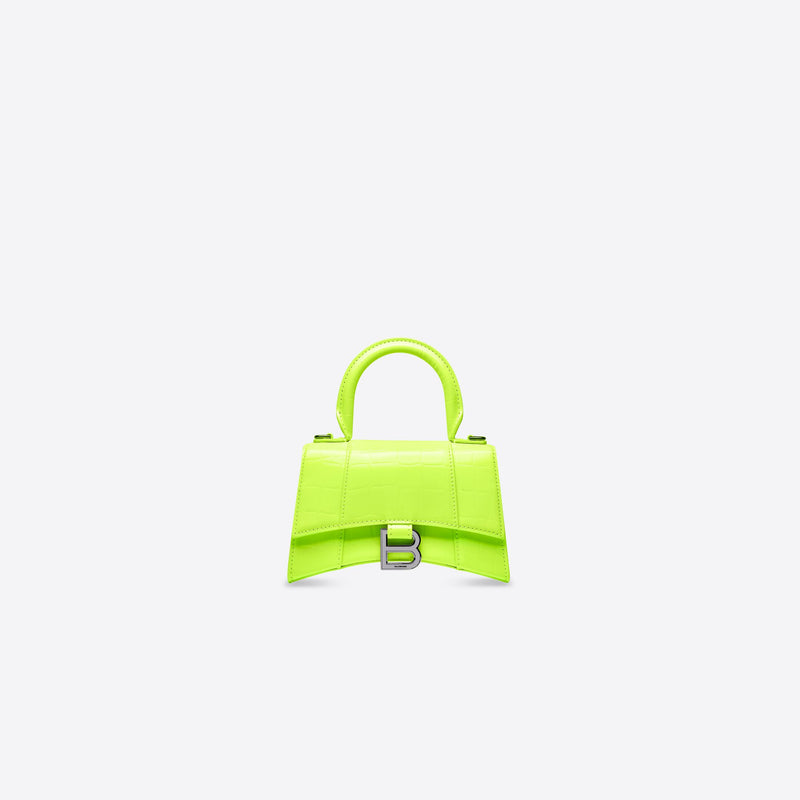 Balenciaga Hourglass Handbag in Neon Yellow