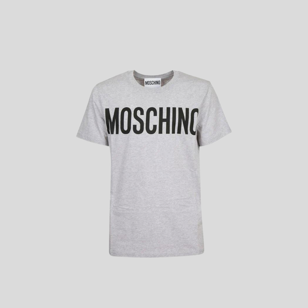 Moschino Gray Lettering T-Shirt