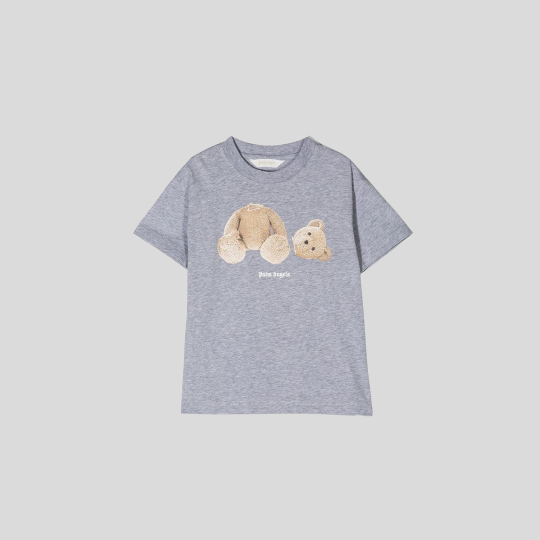 Palm Angels Kids Gray Bear T-Shirt