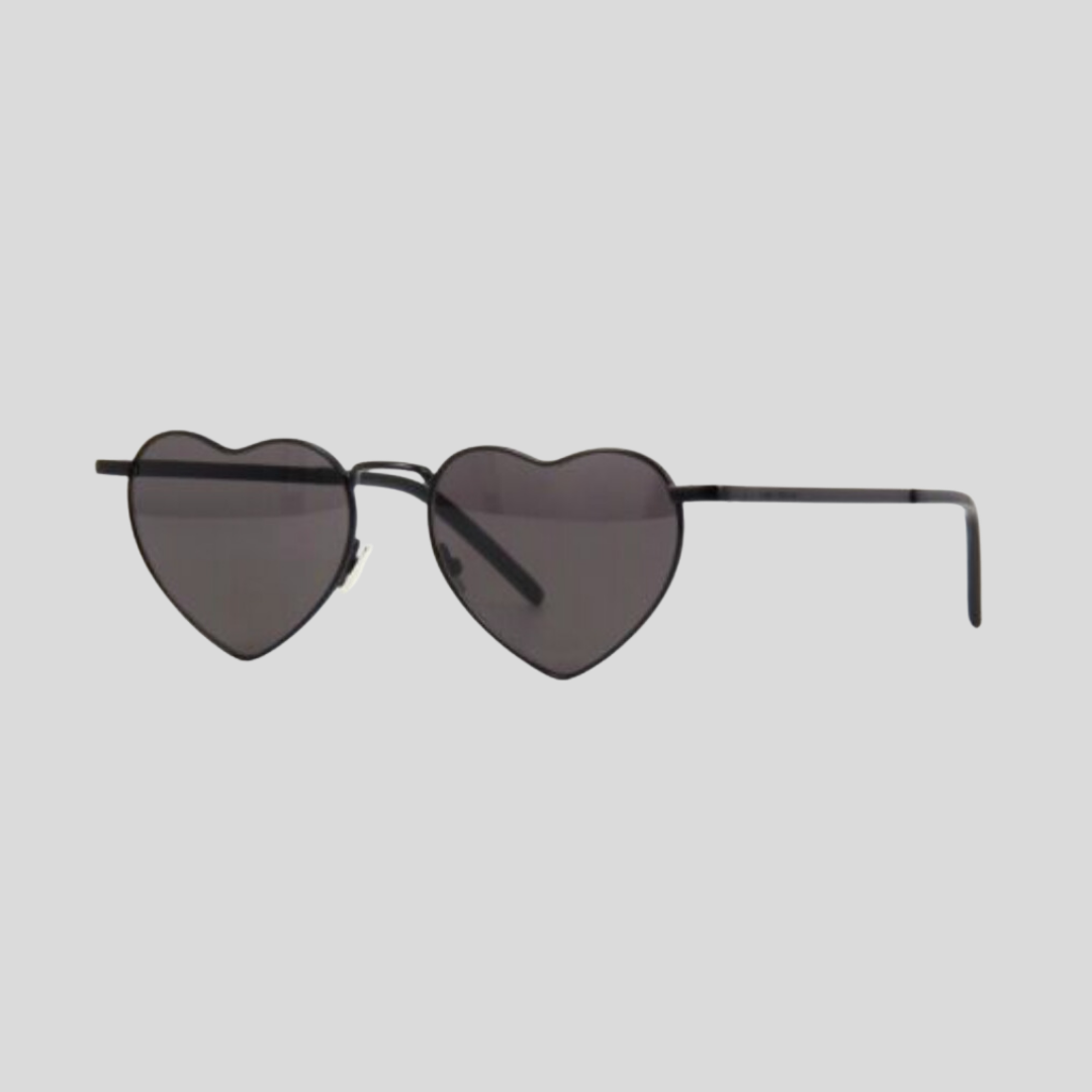 Yves Saint Laurent Black Wire Heart Sunglasses