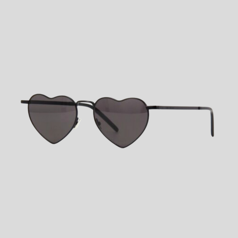 Saint Laurent Black Wire Heart Sunglasses