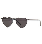 Saint Laurent Black Wire Heart Sunglasses