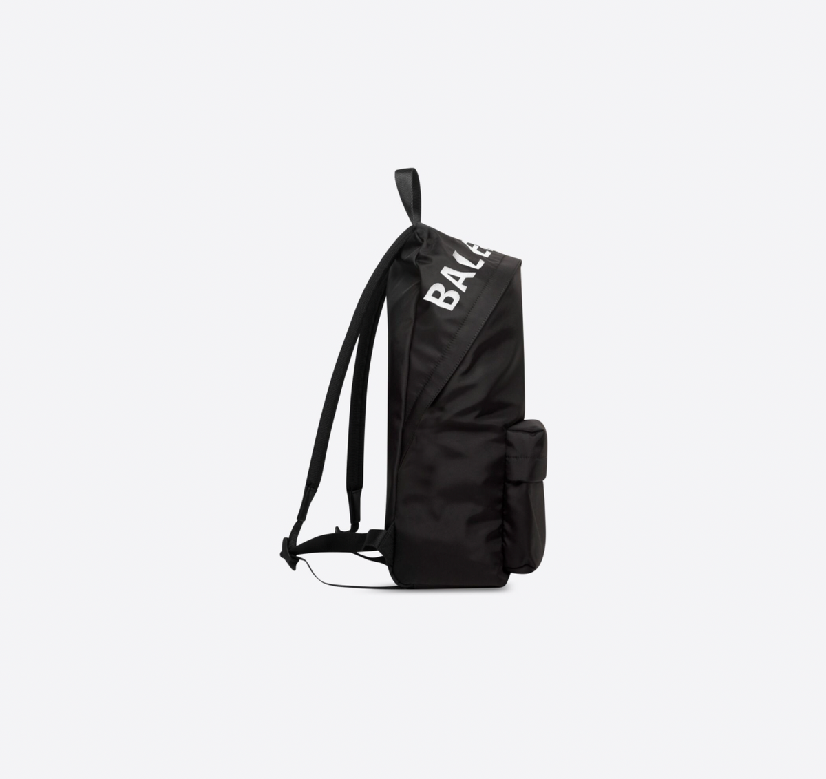 Balenciaga Black Logo Embroidery Backpack