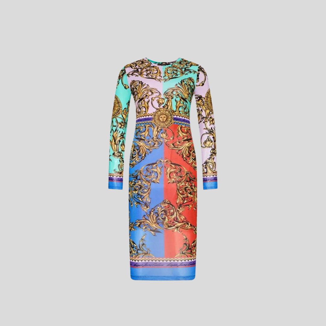 Versace Jeans Couture Multicolor Casual Garland Dress ICETIME LUXE Versace Jeans Couture Multicolor Casual Garland Dress ICETIME LUXE