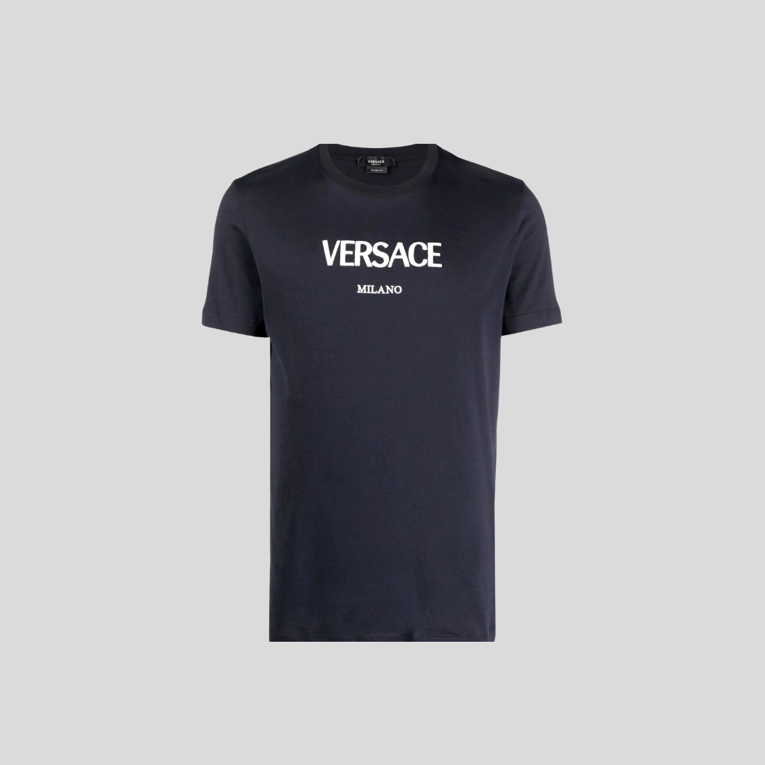Versace Blue Logo Print T-Shirt