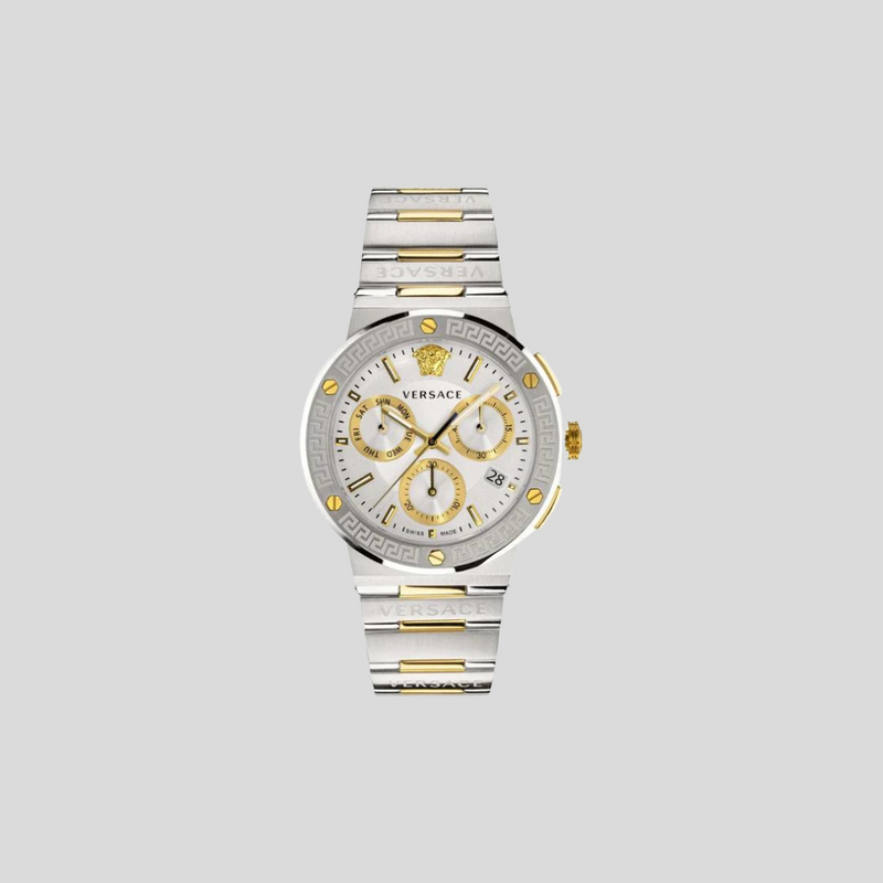 Versace Men's Greca Logo Two-tone Watch