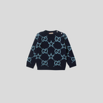 Gucci sweater with GG pattern and stars all over