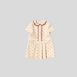 Gucci Kids Polka dot dress with all-over GG