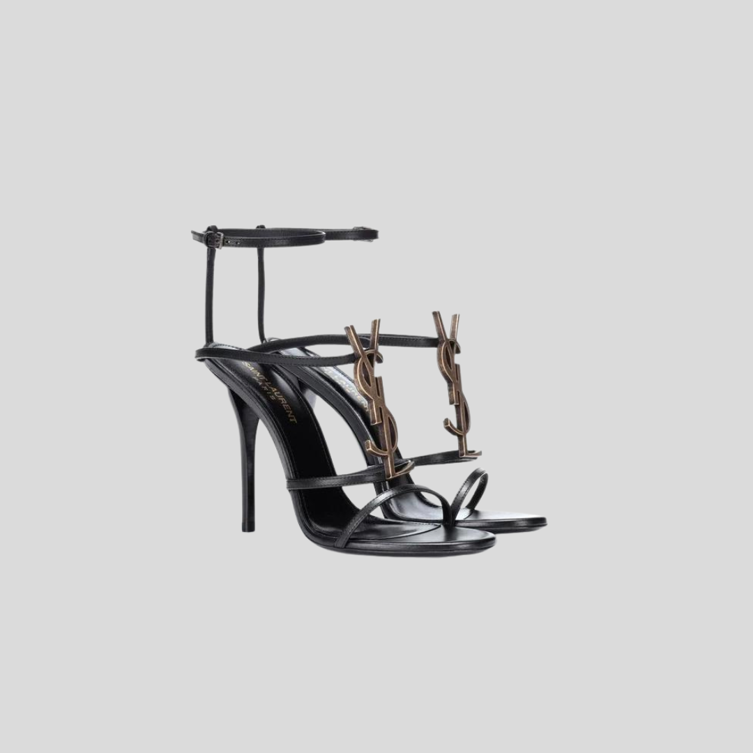Yves Saint Laurent Black Cassandra Stiletto Sandals