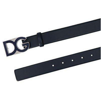 Dolce & Gabbana Enameled logo belt in blue