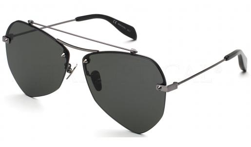 Alexander McQueen Black Frameless Sunglasses