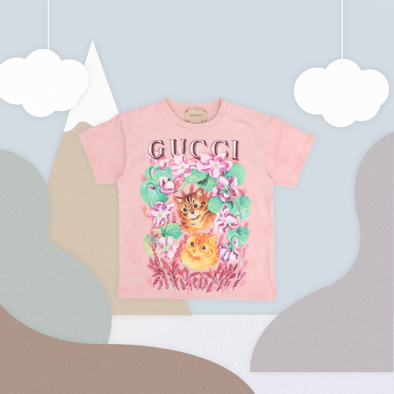 Gucci Baby Top with cat print
