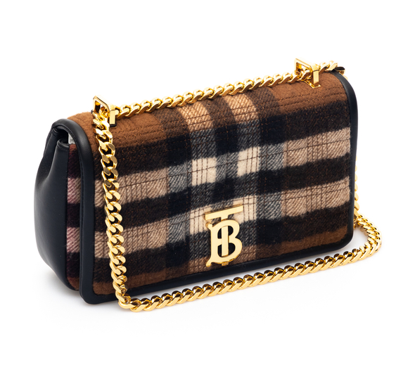 Burberry Brown Checked Shoulder Bag