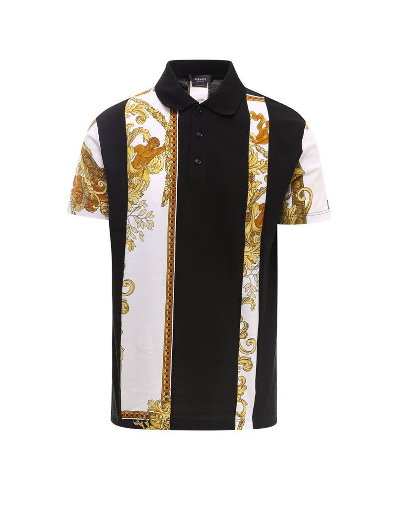 Versace Contrast-panel polo shirt