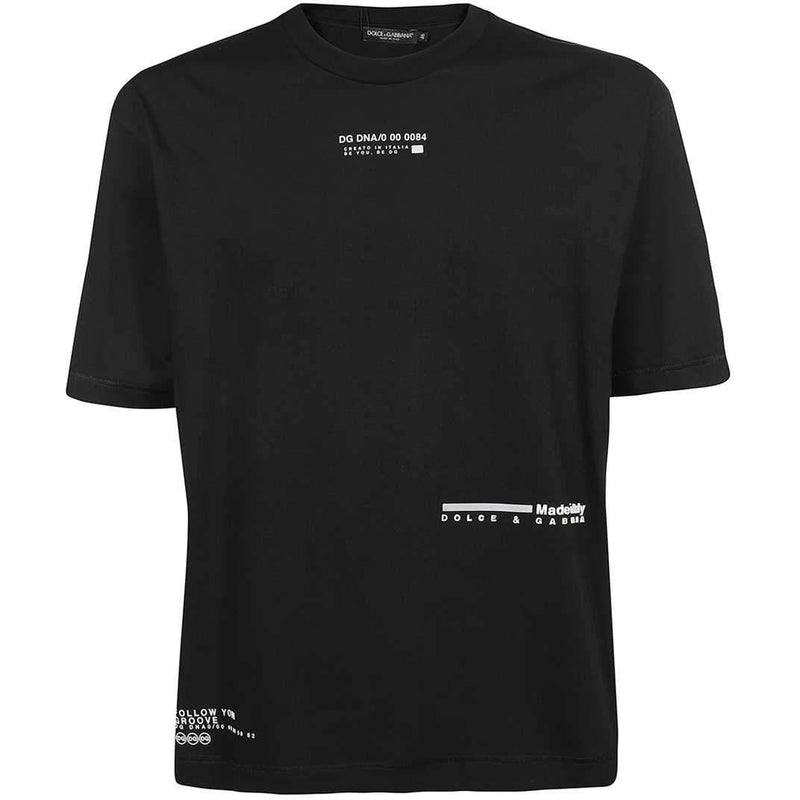 Dolce & Gabbana Black Rubberized Logo T-Shirt