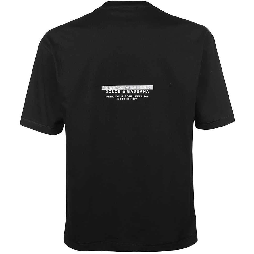 Dolce & Gabbana Black Rubberized Logo T-Shirt