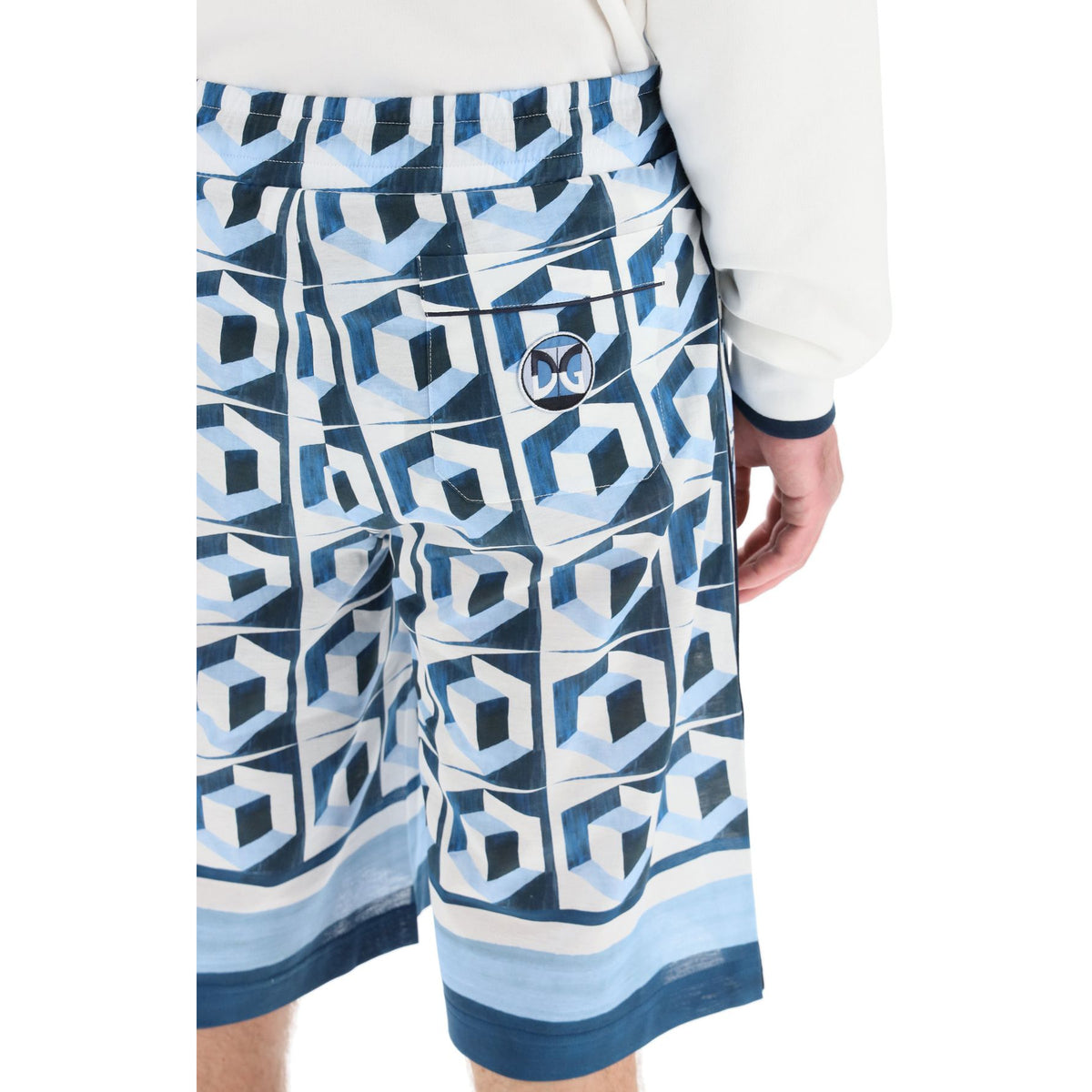 Dolce & Gabbana Blue Majolica Print Shorts