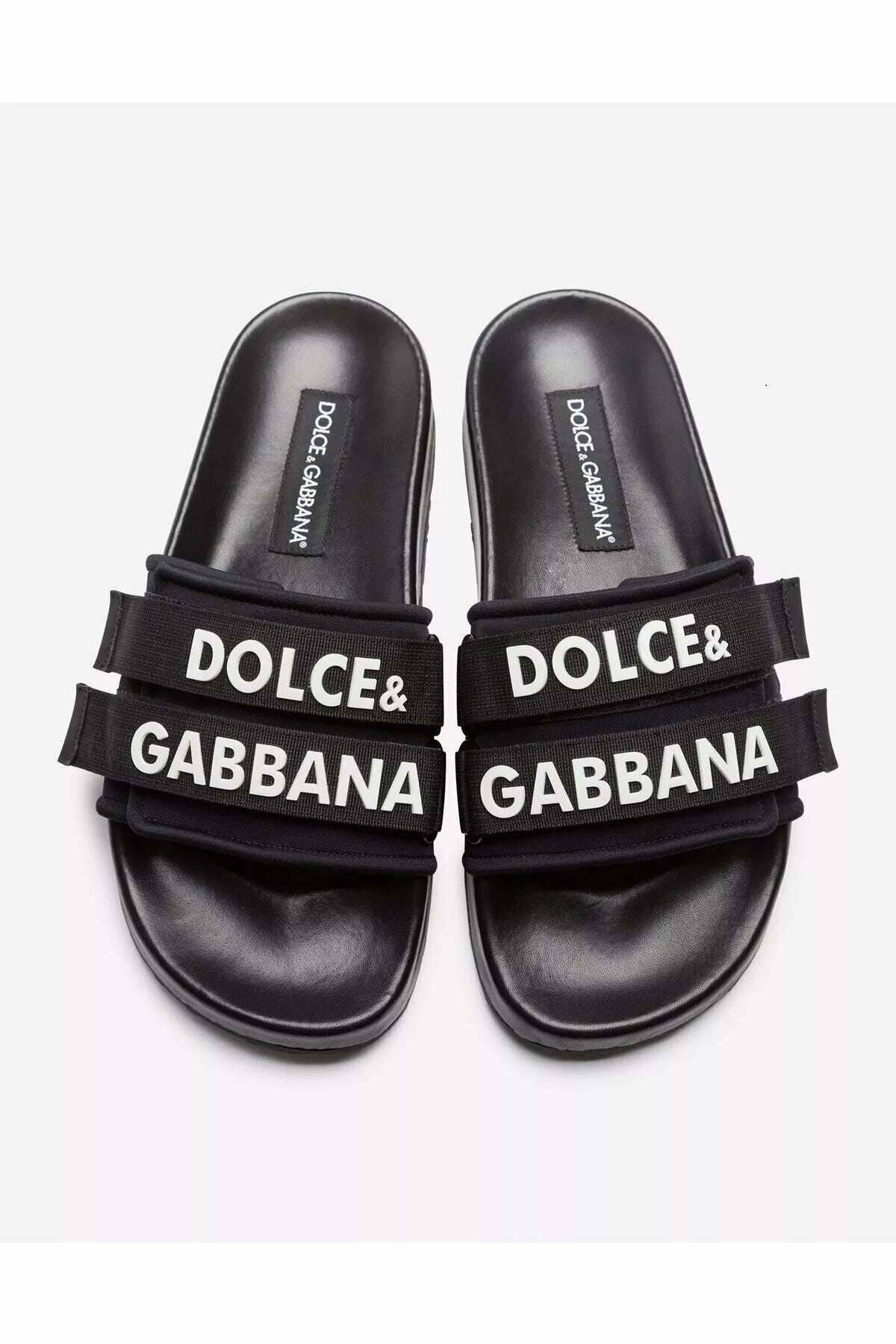 Dolce & Gabbana Black Saint Barth Slides