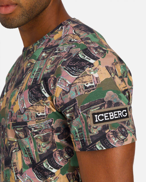 Iceberg Green multicolor T-shirt with tubes of paint