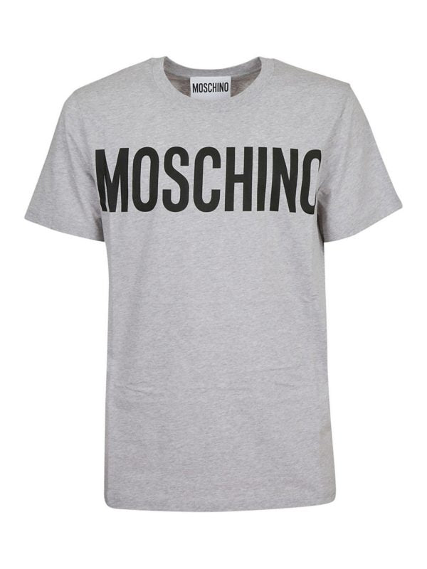 Moschino Gray Lettering T-shirt