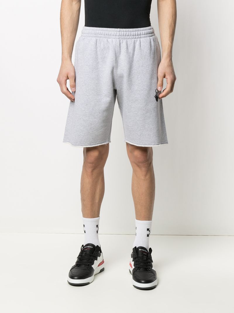 Off White Grey Cotton Shorts