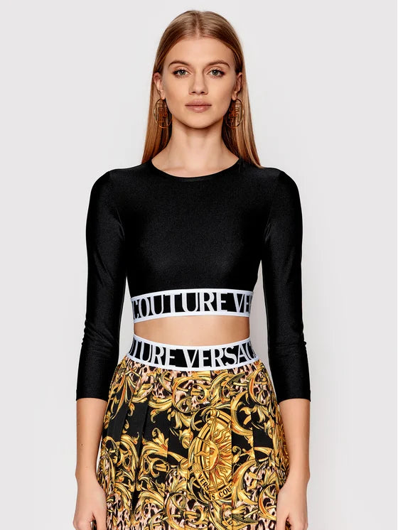 Versace Jeans Couture Black Fitted Blouse