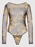 Versace Jeans Couture Tulle Bodysuit Regalia Black