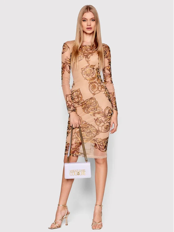 Versace Jeans Couture Nude Cocktail Dress