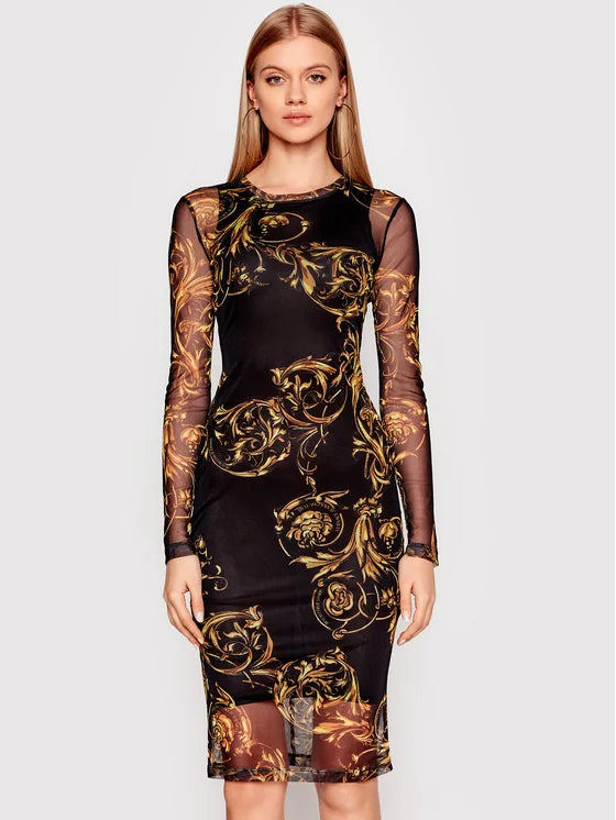 versace black cocktail dress Versace Jeans Couture Black Cocktail Dress