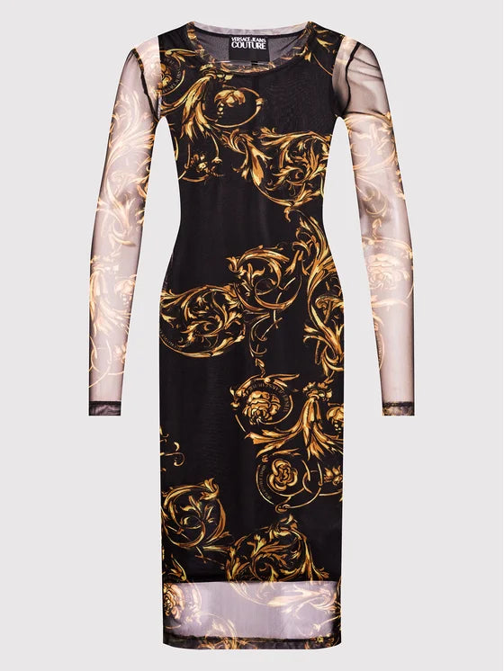 Versace Jeans Couture Black Cocktail Dress ICETIME LUXE Versace Jeans Couture Black Cocktail Dress ICETIME LUXE