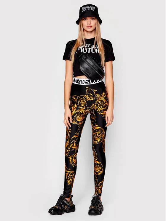 Versace black leggings hot sale