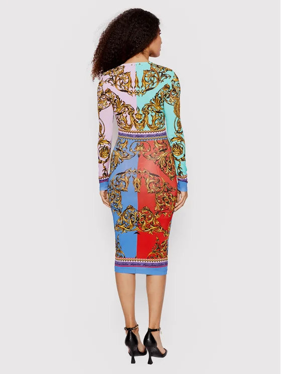 Versace Jeans Couture Multicolor Casual Garland Dress