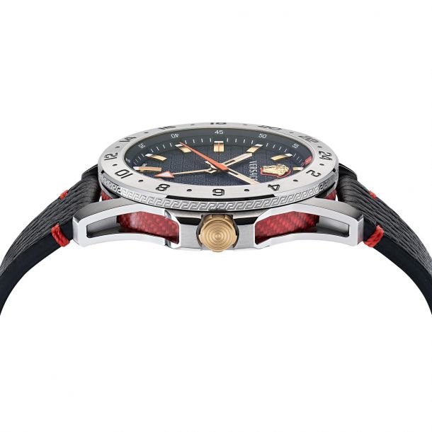 Versace Black Sport Tech Leather Watch ICETIME LUXE