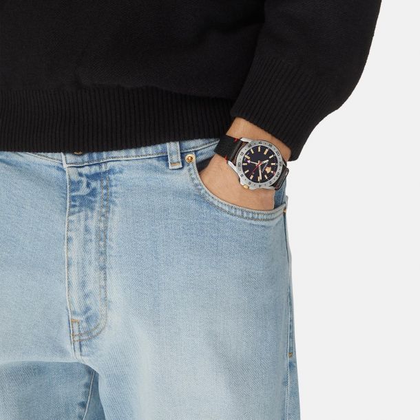 Versace Sport Tech Leather Watch