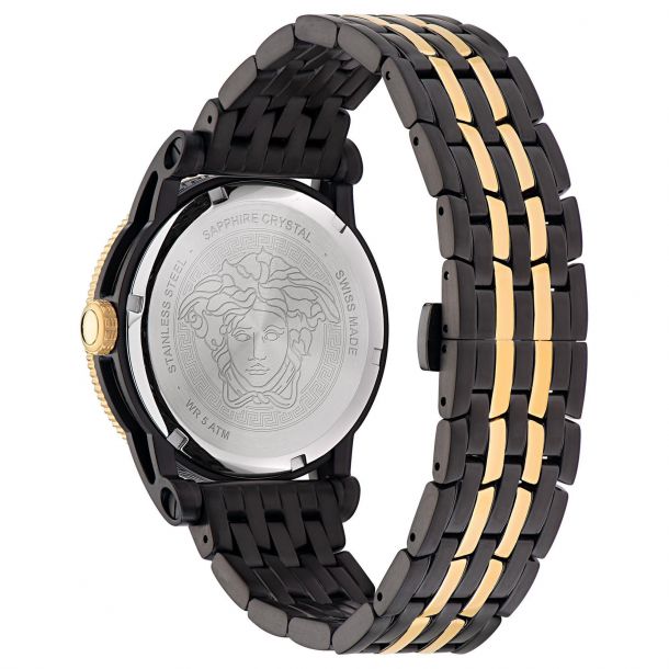 Versace Two Tone V-Palazzo Bracelet Watch